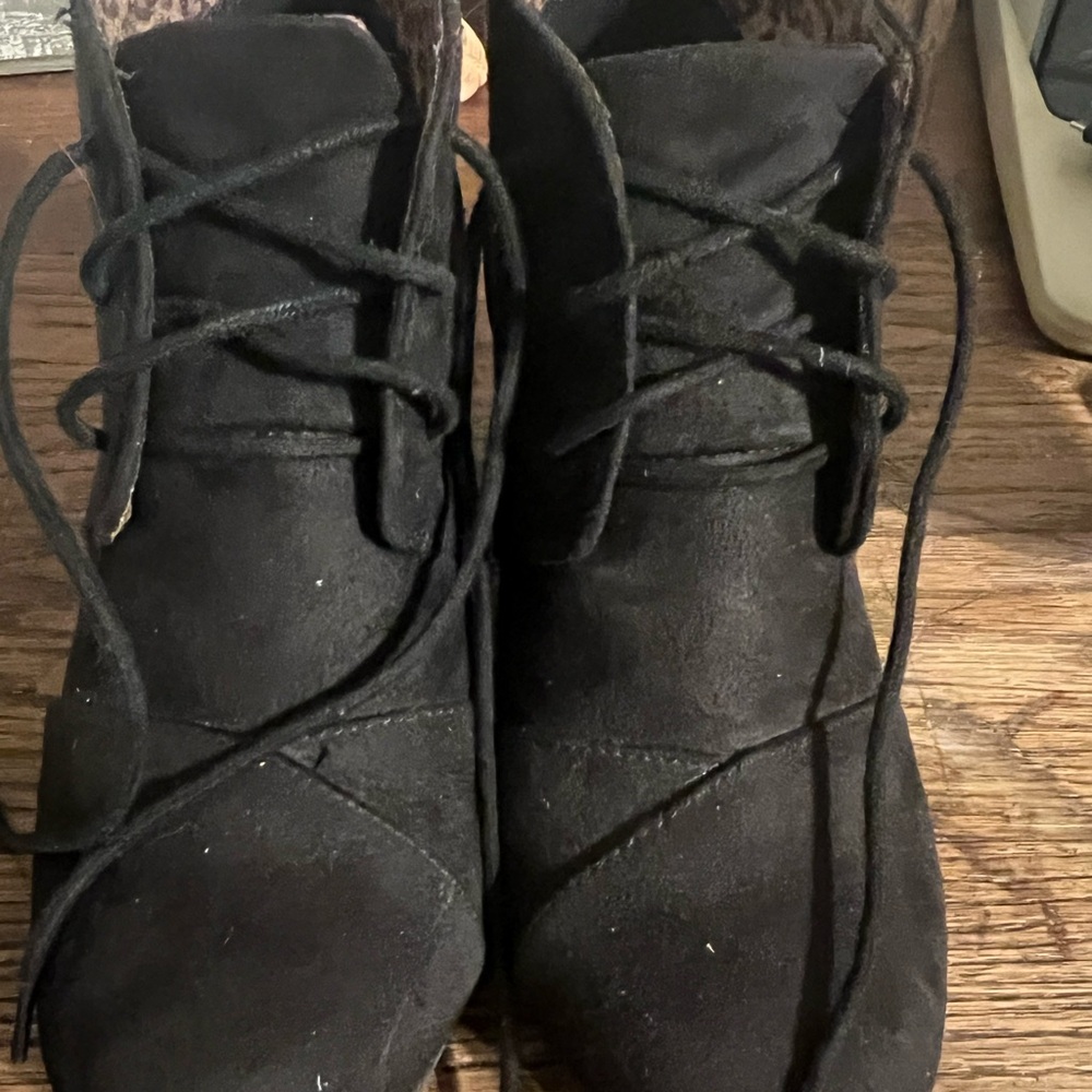 Elegant Black Suede Ankle Booties